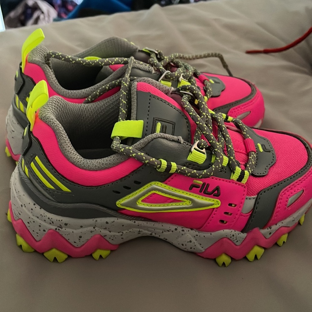 Kids size 12 pink Filas
